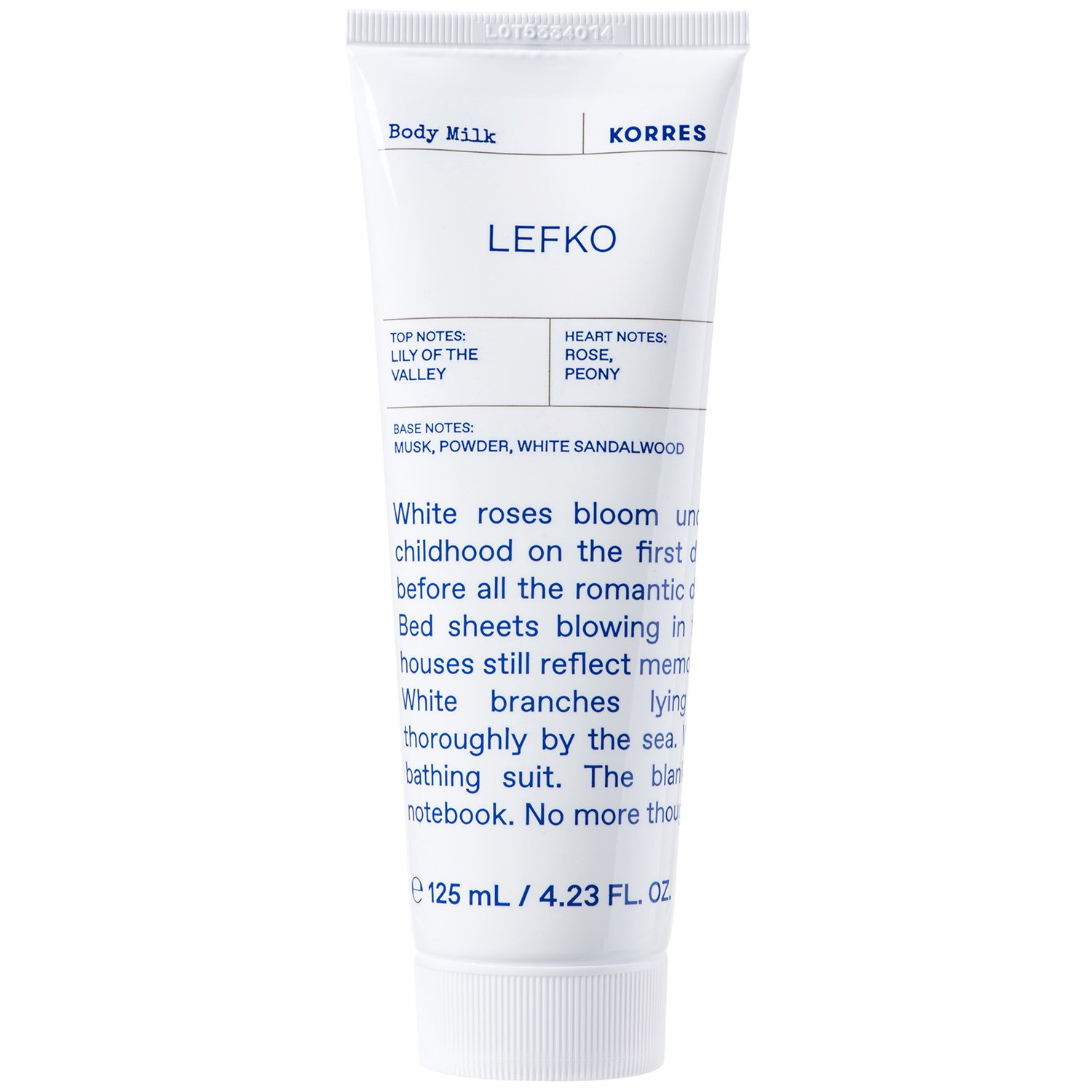 Korres Body Milk Lefko Ενυδατικό Γαλάκτωμα Σώματος με Νότες Τριαντάφυλλου & Παιώνιας 125ml