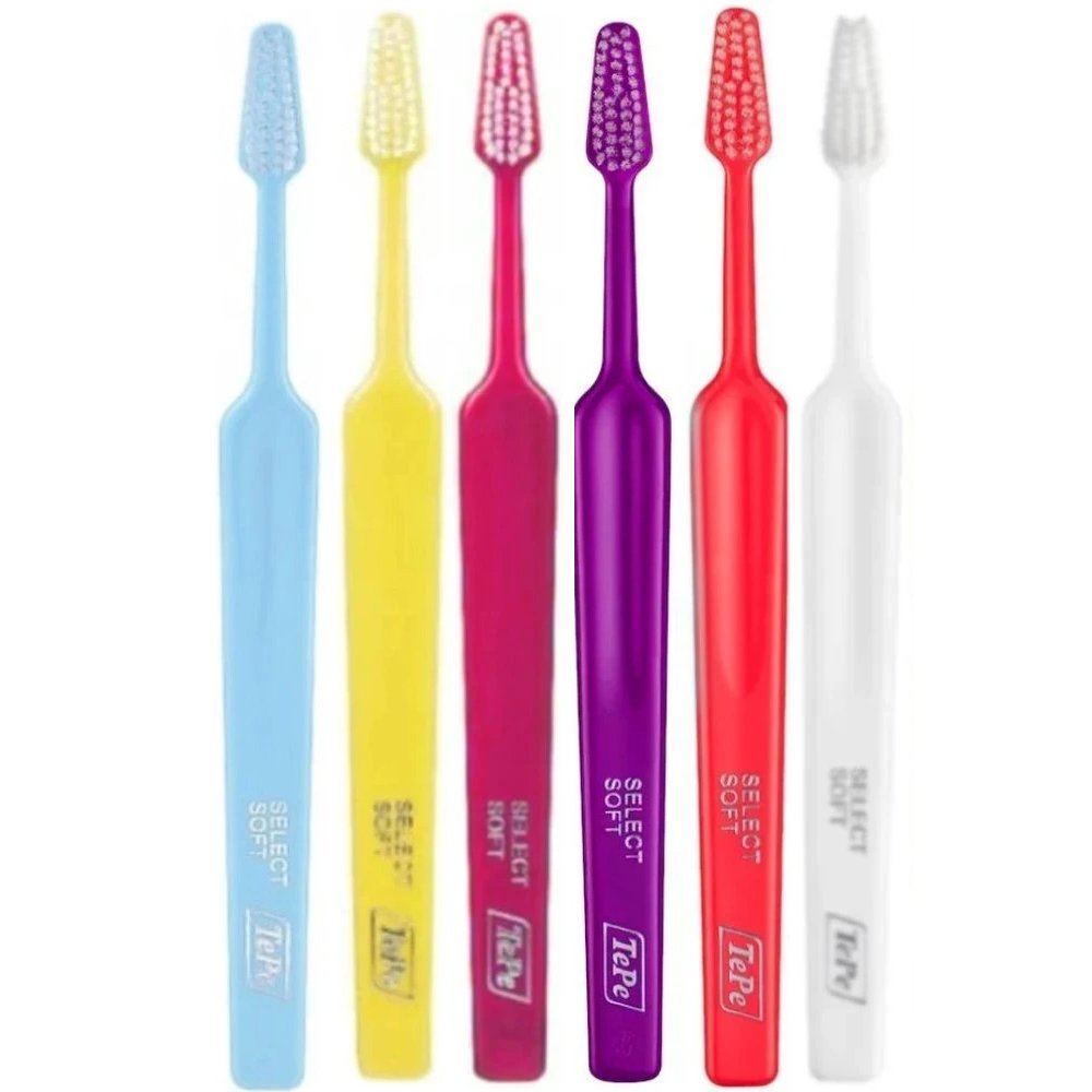 TePe Select Soft Toothbrush Μαλακές Οδοντόβουρτσες με Κωνική Κεφαλή για Αποτελεσματικό Καθαρισμό 6 Τεμάχια - Multicolor 28