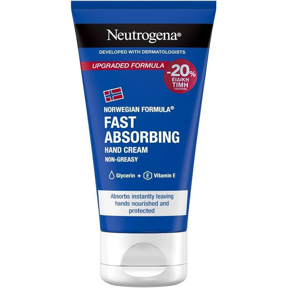 Neutrogena Promo Fast Absorbing Hand Cream Non Greasy Ενυδατική Κρέμα Χεριών Ταχείας Απορρόφησης, Χωρίς Λιπαρή Υφή 75ml