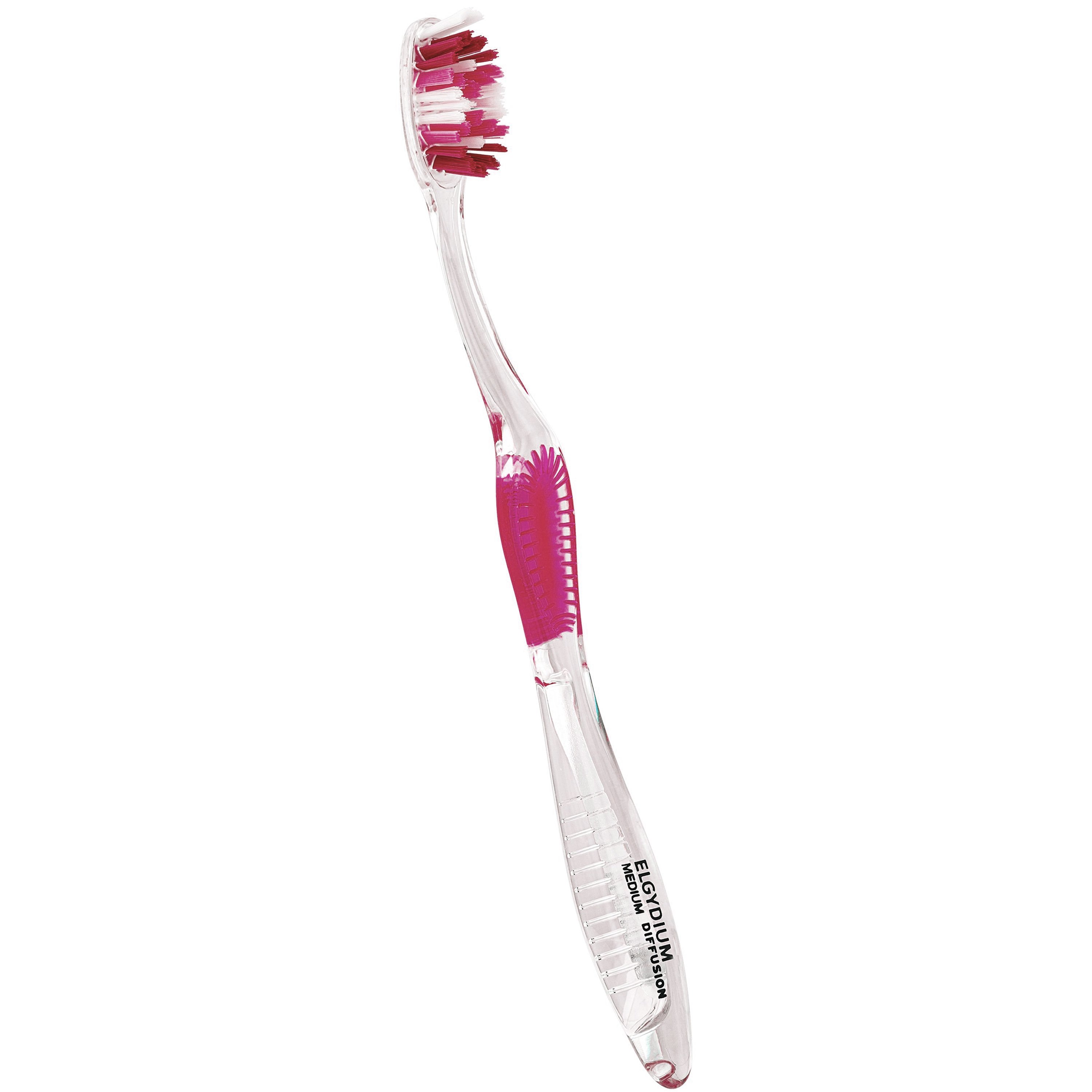 Elgydium Diffusion Soft Toothbrush Ροζ Μαλακή Οδοντόβουρτσα για Βαθύ Καθαρισμό 1 Τεμάχιο