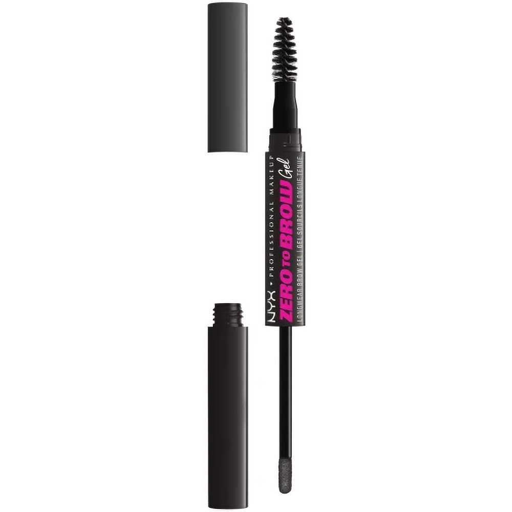 NYX Professional Makeup NYX Professional Makeup Zero to Brow Longwear Gel Διπλό Απλικατέρ Φρυδιών 2ml 1 Τεμάχιο - Black