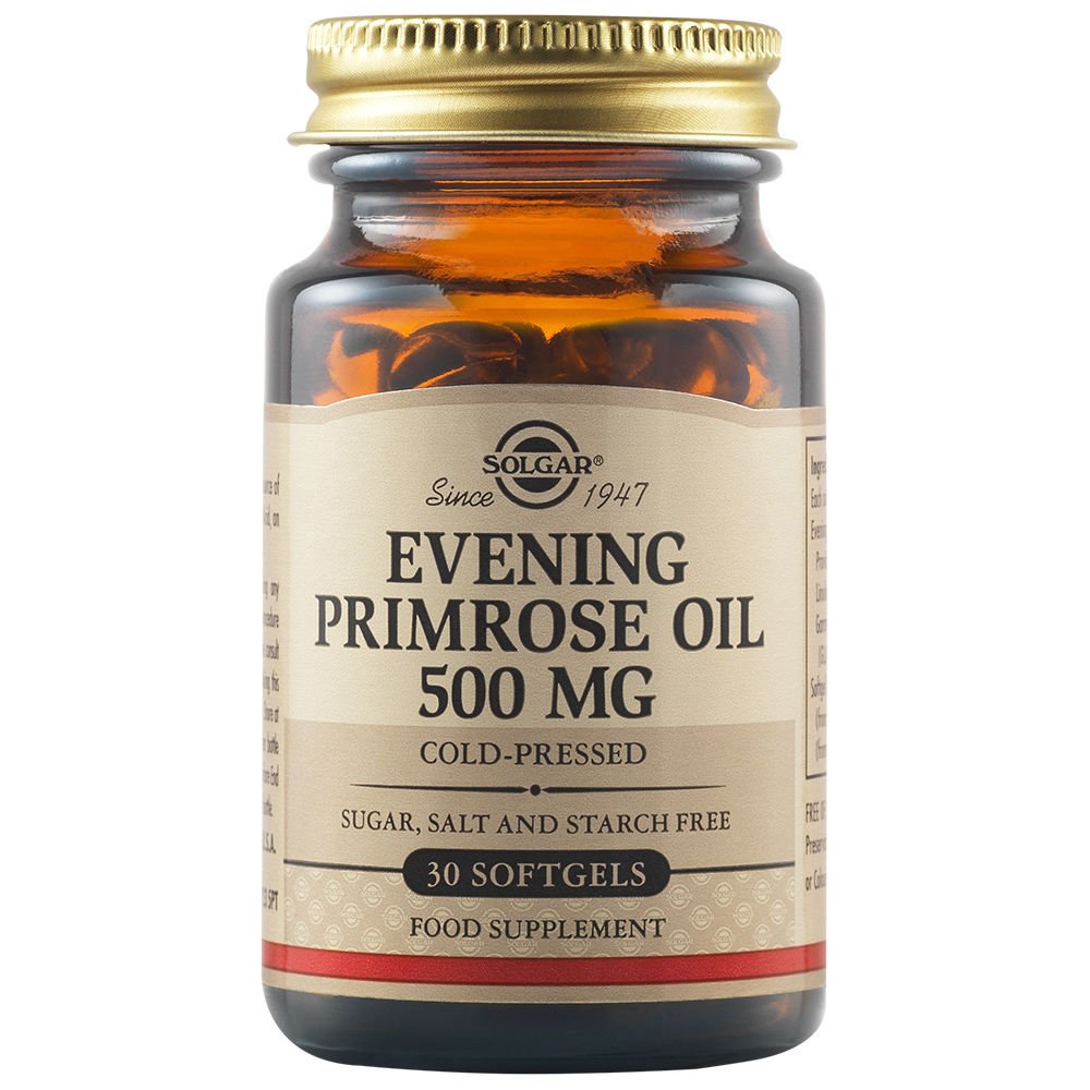 Solgar Evening Primrose Oil 500mg Συμπλήρωμα Διατροφής Έλαιου Νυχτολούλουδου για την Αντιμετώπιση των Προεμμηνορυσιακών Συμπτωμάτων 30 Softgels