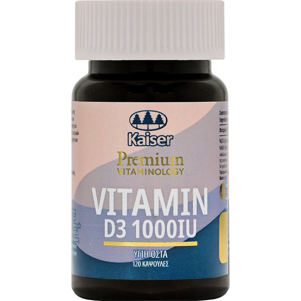 Kaiser Kaiser Vitamin D3 1000IU Συμπλήρωμα Διατροφής με Βιταμίνη D3 για την Καλή Λειτουργία των Οστών & Ανοσοποιητικού 120caps