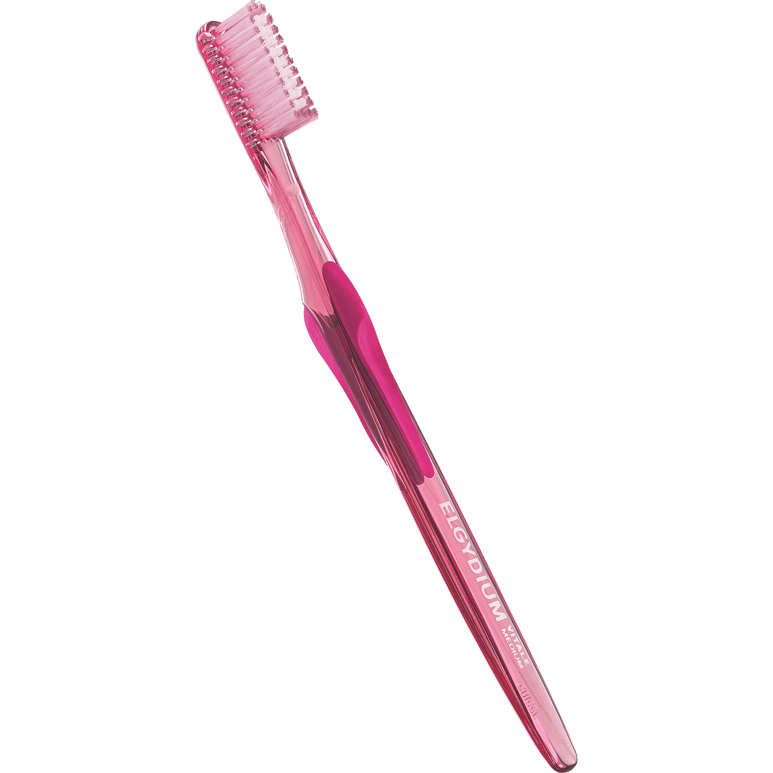 Elgydium Vitale Medium Toothbrush Φούξια Χειροκίνητη Οδοντόβουρτσα με Μέτριας Σκληρότητας Ίνες 1 Τεμάχιο