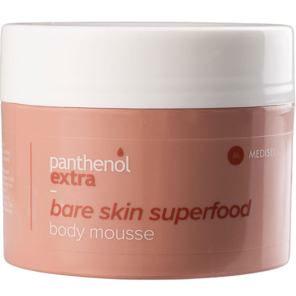 Medisei Panthenol Extra Bare Skin Superfood Body Mousse Ενυδατικό Mousse Σώματος με Μείγμα Υπερτροφών 230ml