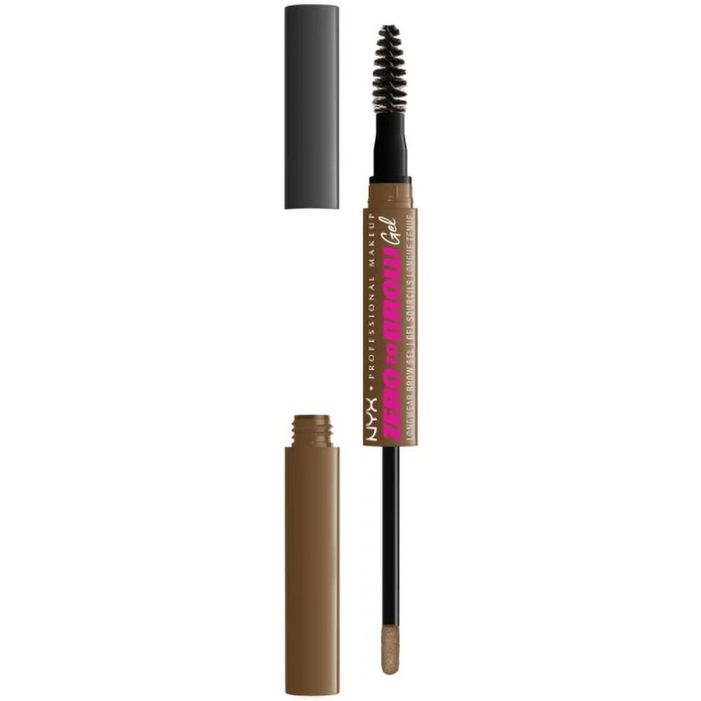 Nyx Professional Makeup Zero to Brow Longwear Gel Διπλό Απλικατέρ Φρυδιών 2ml 1 Τεμάχιο - Taupe