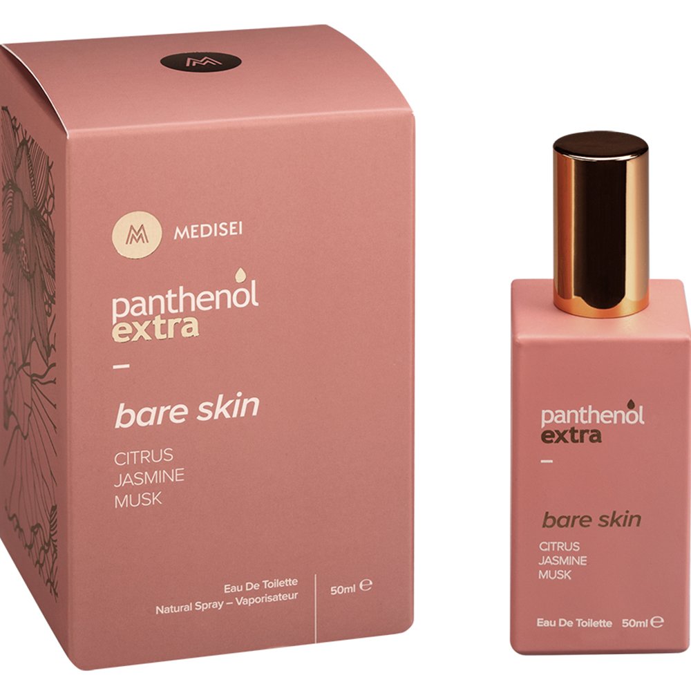 Medisei Medisei Panthenol Extra Bare Skin Eau de Toilette Γυναικείο Άρωμα με Νότες Γιασεμιού, Μανταρινιού & Σανταλόξυλου 50ml