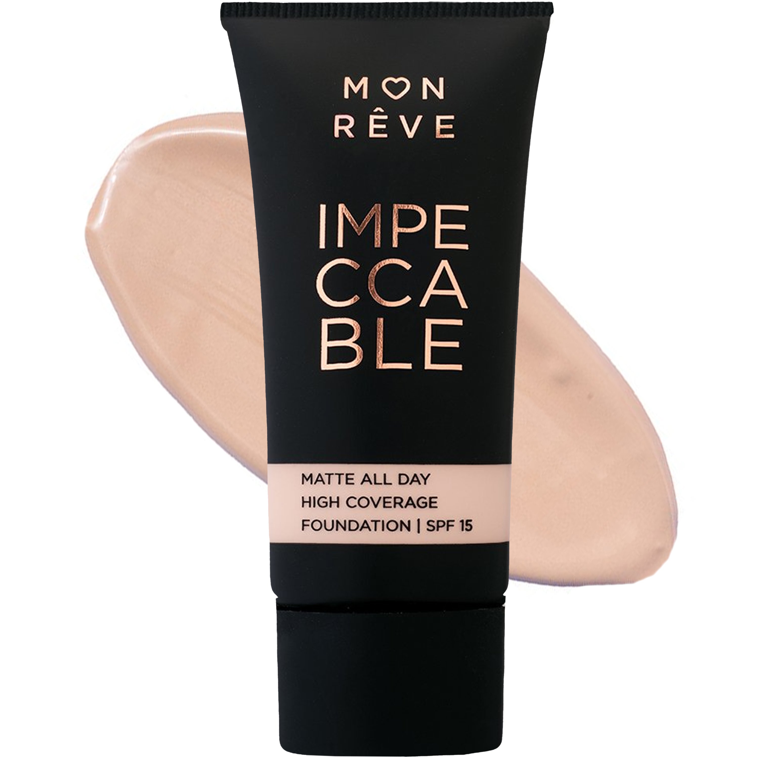 Mon Reve Impeccable All Day Matte Foundation with Spf15 Υγρό Ματ Foundation με Υψηλή Κάλυψη 30ml - 101