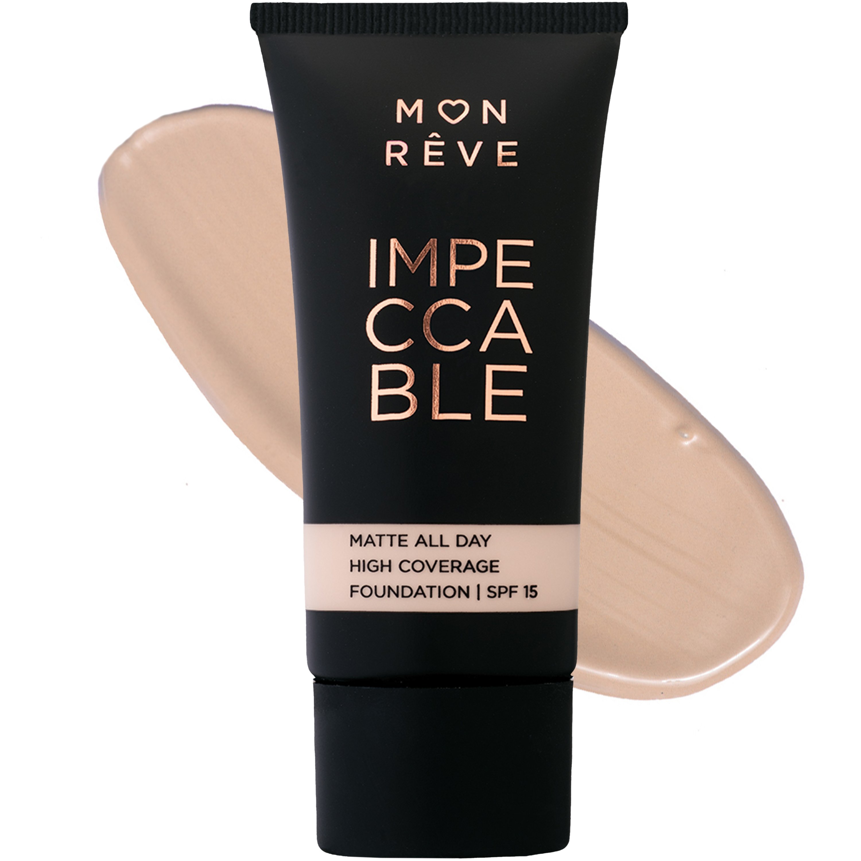 Mon Reve Impeccable All Day Matte Foundation with Spf15 Υγρό Ματ Foundation με Υψηλή Κάλυψη 30ml - 102