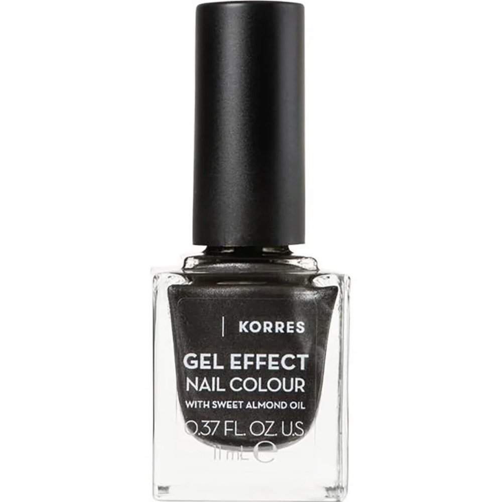 Korres Gel Effect Nail Colour Βερνίκι Νυχιών με Αμυγδαλέλαιο για Έντονη Λάμψη & Μεγάλη Διάρκεια 11ml - 96 Moonstone Grey