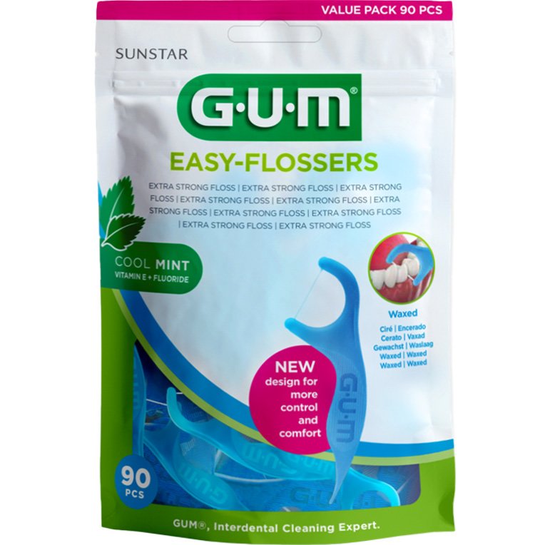 Gum Easy Flossers Οδοντικό Νήμα με Γεύση Μέντας 90 Τεμάχια