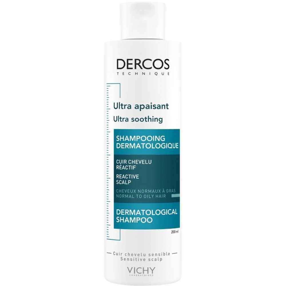 Vichy Dercos Ultra Soothing Dermatological Shampoo for Normal to Oily Hair Καταπραϋντικό Σαμπουάν για Λιπαρά Μαλλιά 200ml