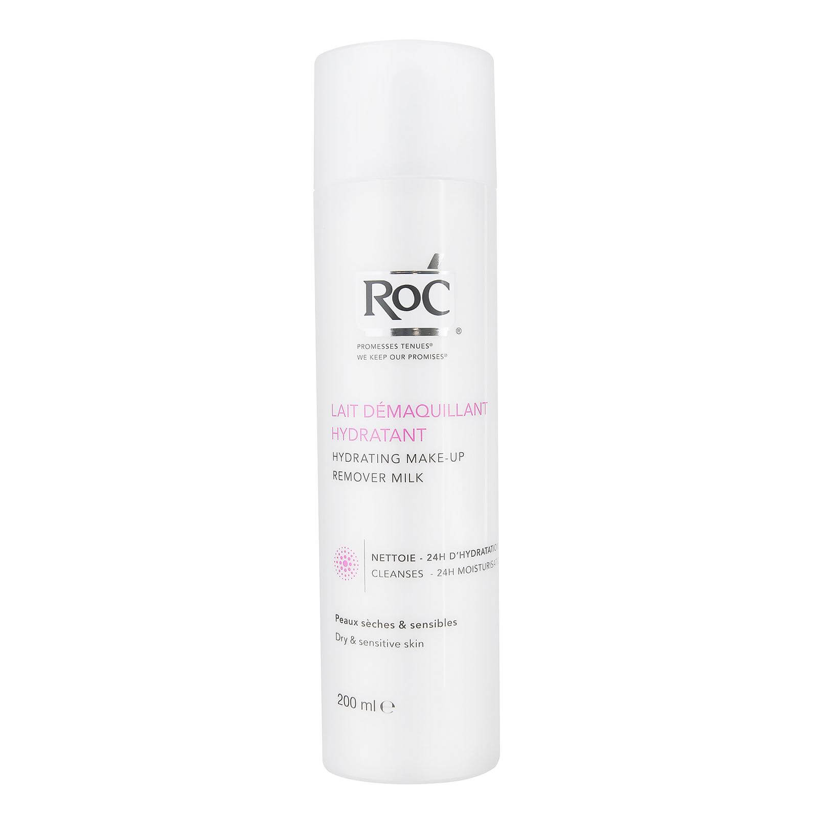 Roc Lait Demaquillant Hydratant Ενυδατικό Γαλάκτωμα Καθαρισμού-Ντεμακιγιάζ Προσώπου Ματιών, Ξηρές Επιδερμίδες 200ml Promo -20%