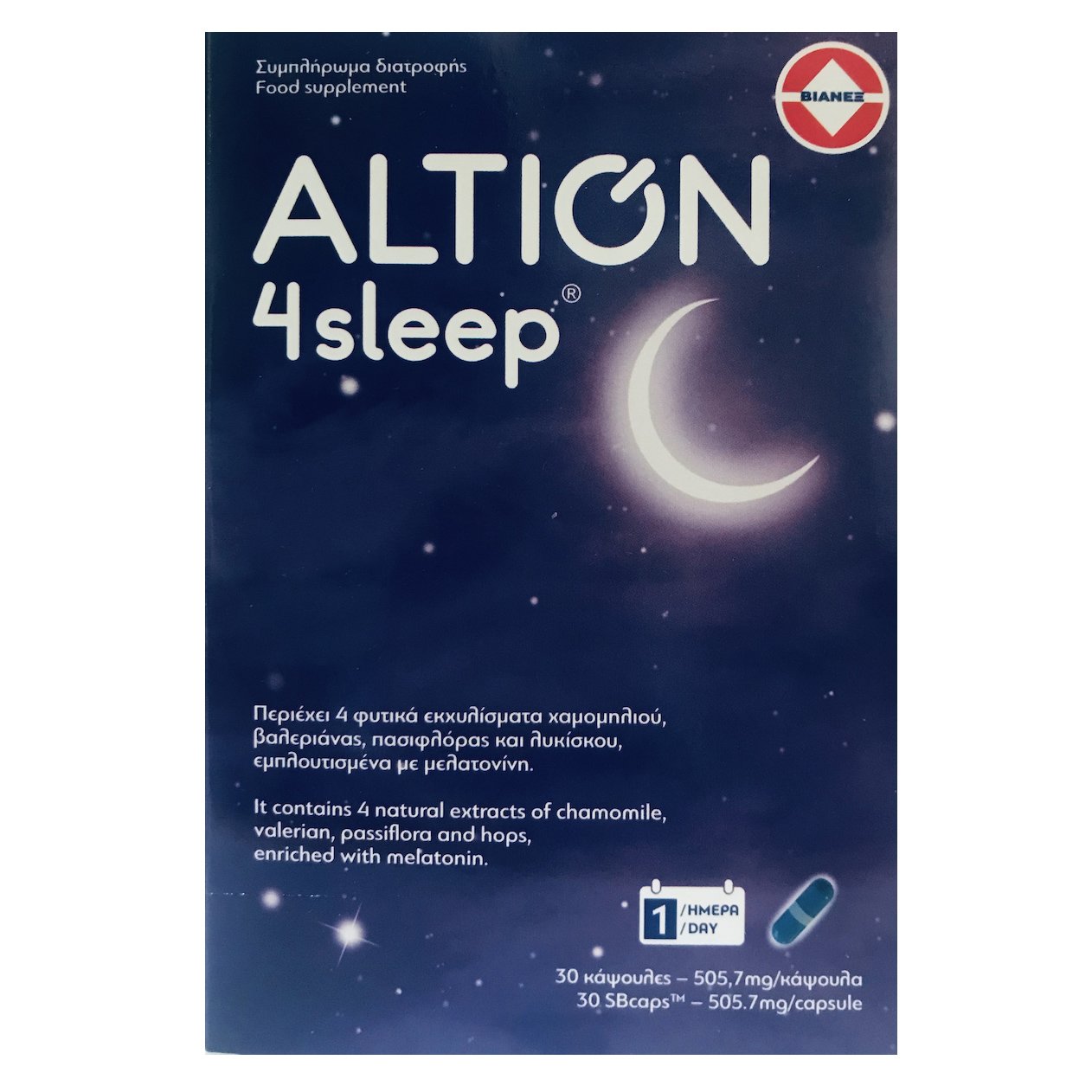 Altion 4sleep Συμβάλλει στην Βελτίωση της Ποιότητας του Ύπνου & της Αϋπνίας 30caps