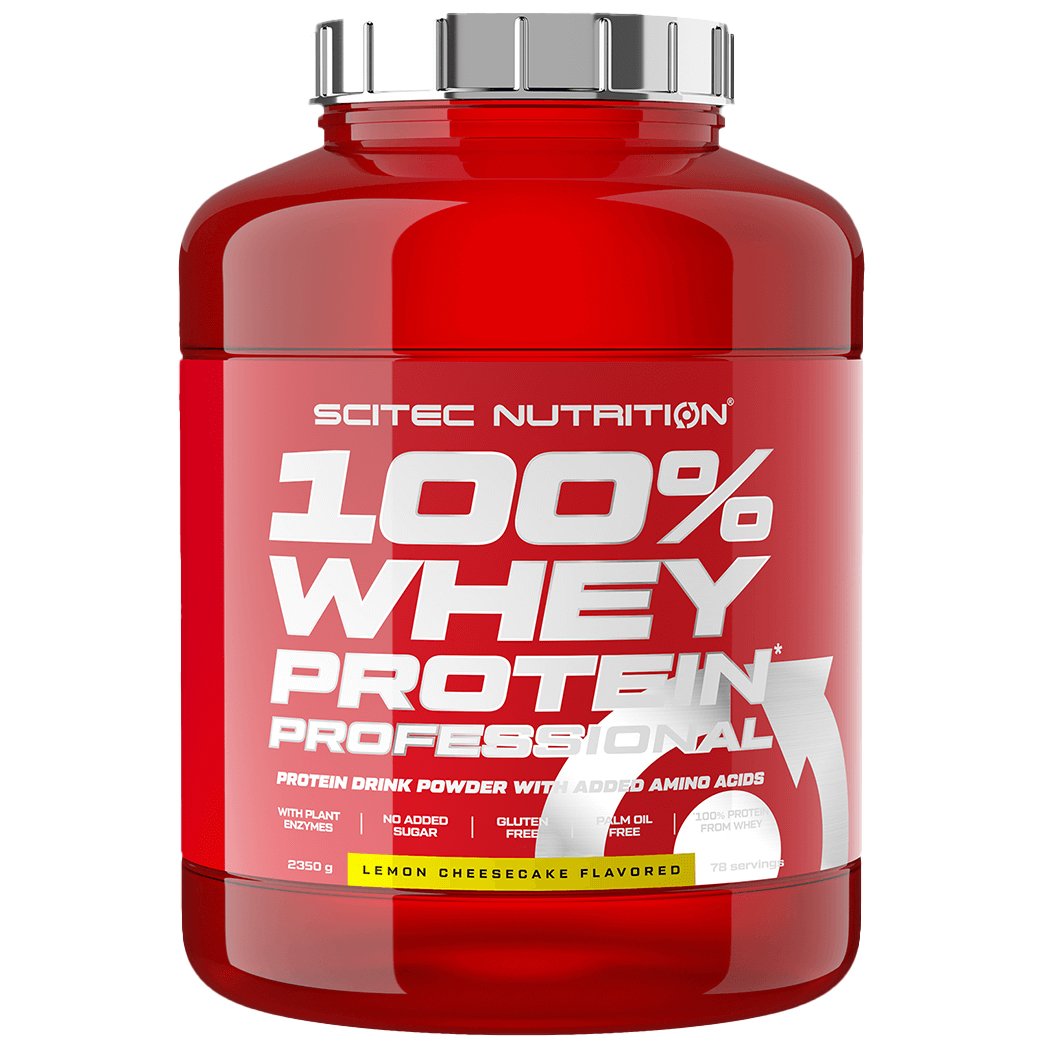 Scitec Nutrition 100% Whey Protein Professional Συμπλήρωμα Διατροφής με Καθαρή Πρωτεΐνη Ορού Γάλακτος Εμπλουτισμένη με Αμινοξέα & Γλουταμίνη 2350g – Lemon Cheesecake