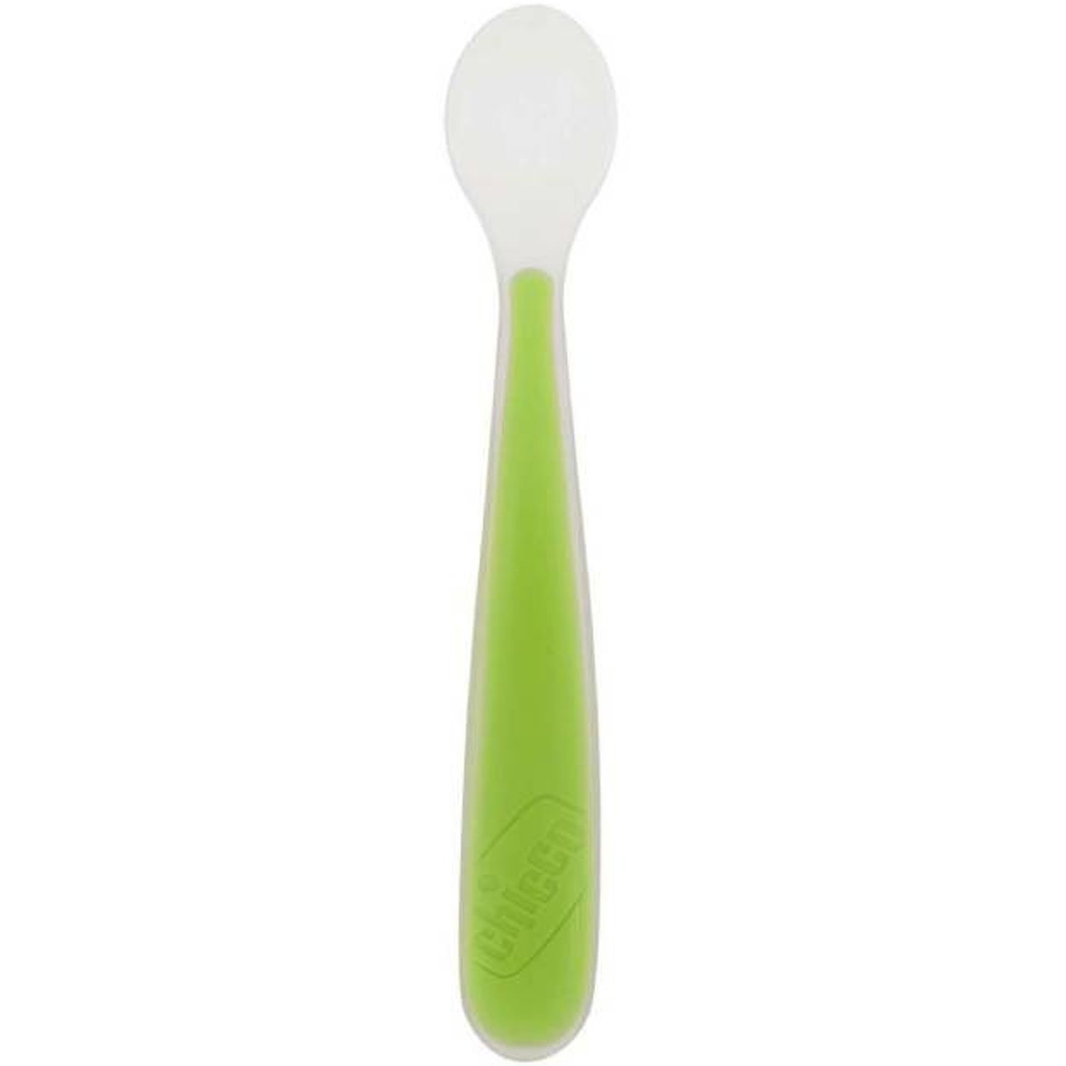 Chicco Soft Silicone Spoon 6m+ Πράσινο Μαλακό Κουτάλι Σιλικόνης για Εύκολο Κράτημα 1 Τεμάχιο
