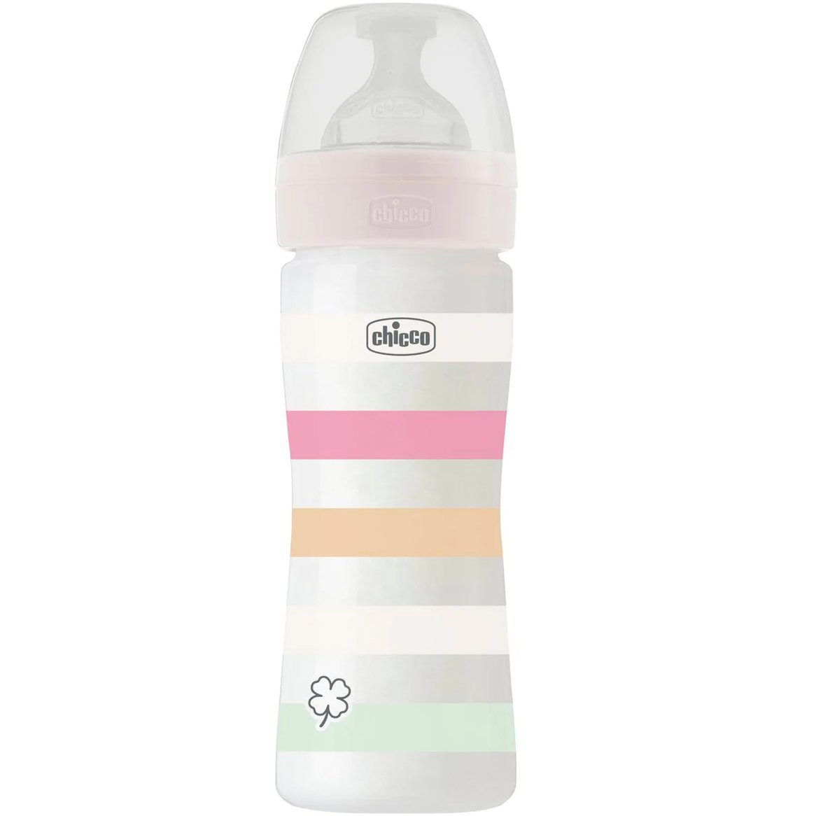 Chicco Well-Being Colors Girl Πλαστικό Μπιμπερό με Θηλή Κανονικής Ροής 2m+ Ειδικά Σχεδιασμένο για να Μειώνει τους Κολικούς & τις Παλινδρομήσεις που Προκαλεί το Τάισμα στα Βρέφη 250ml, Κωδ 28623-11