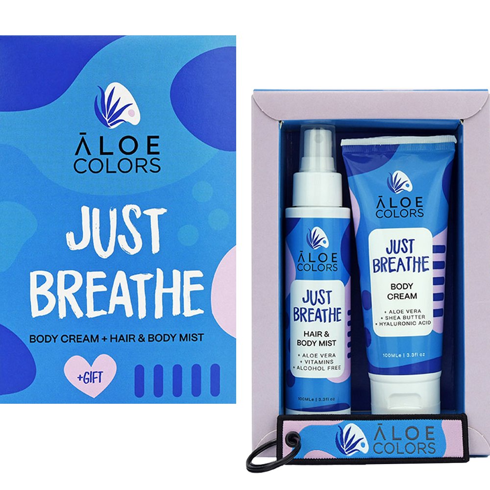 Aloe Colors Promo Just Breathe Body Cream 100ml, Hair & Body Mist Just Breathe 100ml & Δώρο Μπρελόκ 1 Τεμάχιο