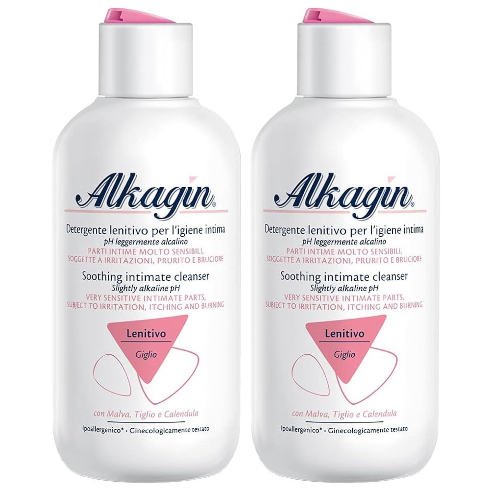 Alkagin Πακέτο Προσφοράς Soothing Intimate Cleanser Slightly Alkaline pH Υγρό Καθαριστικό για την Υγιεινή της Ευαίσθητης Περιοχής 2x250ml (1+1 Δώρο)