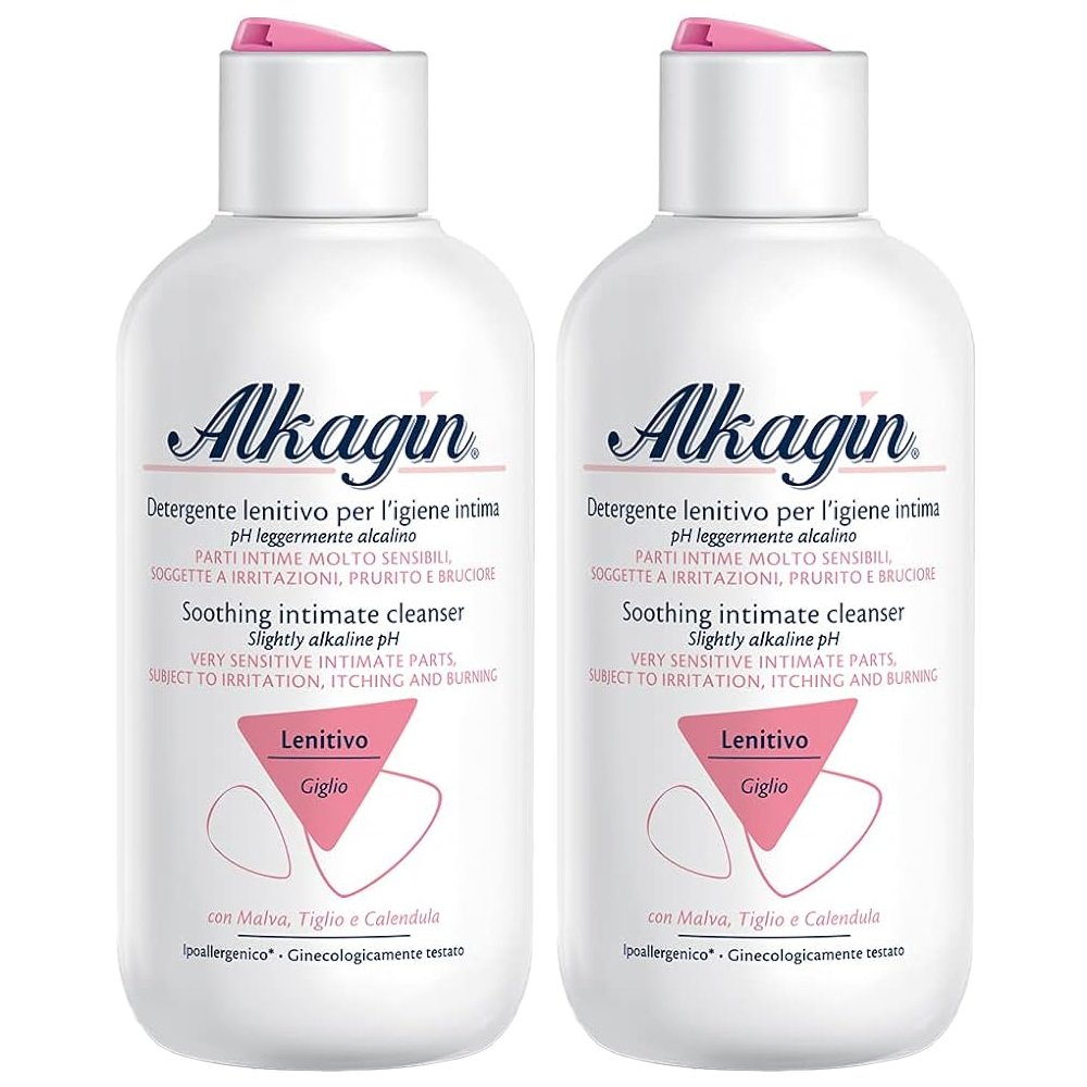 Alkagin Πακέτο Προσφοράς Soothing Intimate Cleanser Slightly Alkaline pH Υγρό Καθαριστικό για την Υγιεινή της Ευαίσθητης Περιοχής 2x250ml (1+1 Δώρο)