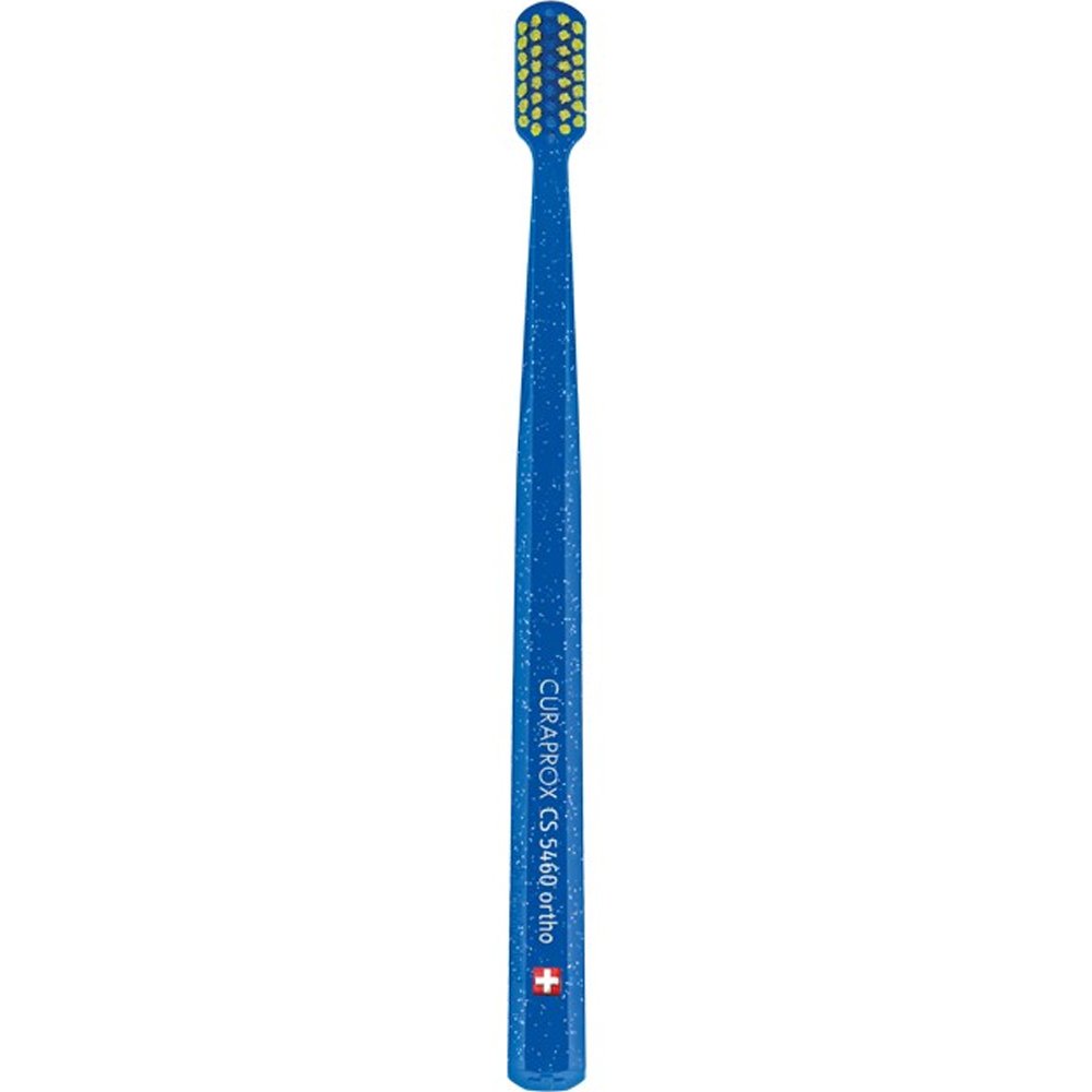Curaprox CS 5460 Ortho Ultra Soft Toothbrush Μπλε – Λαχανί Πολύ Μαλακή Οδοντόβουρτσα Κατάλληλη για Καθαρισμό Ορθοδοντικών Μηχανισμών 1 Τεμάχιο