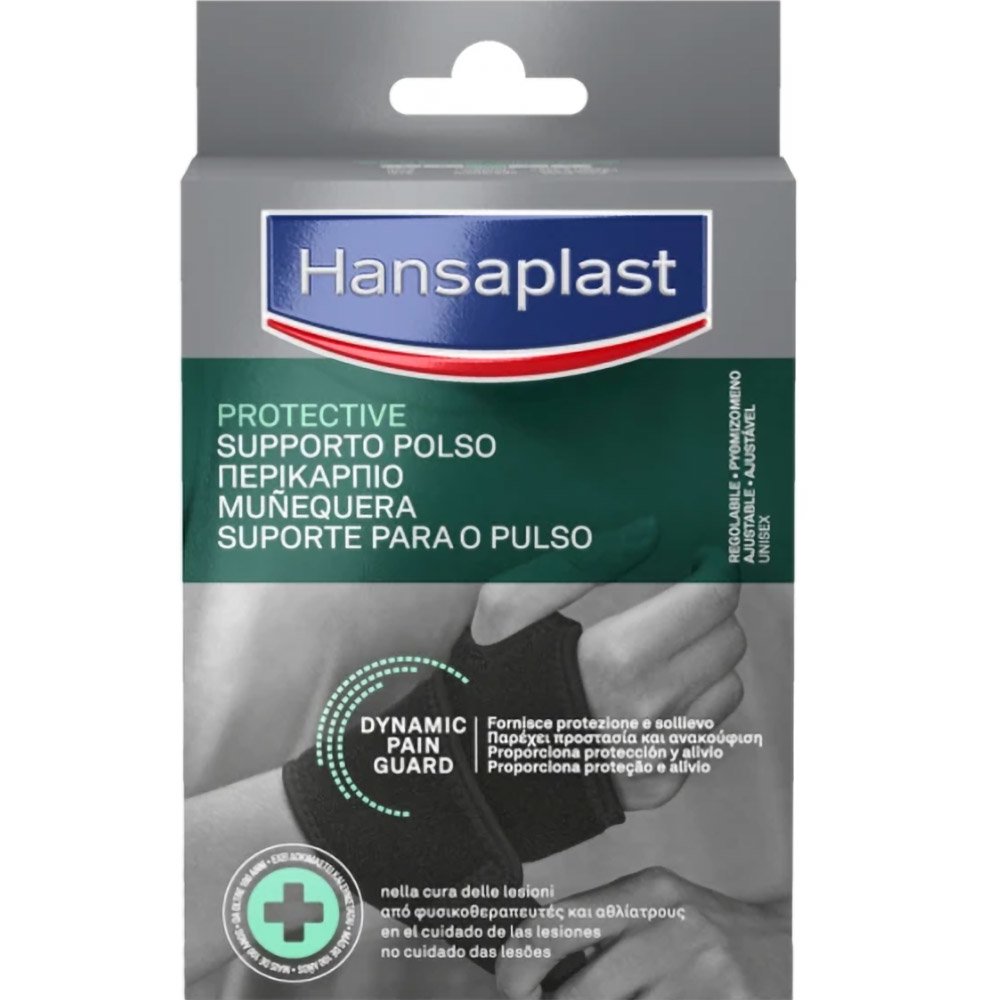 Hansaplast Hansaplast Sport Adjustable Wrist Support Ρυθμιζόμενο Περικάρπιο που Βοηθά στην Ανακούφιση Αδύναμων ή με Πόνο Καρπών One Size 1 Τεμάχιο