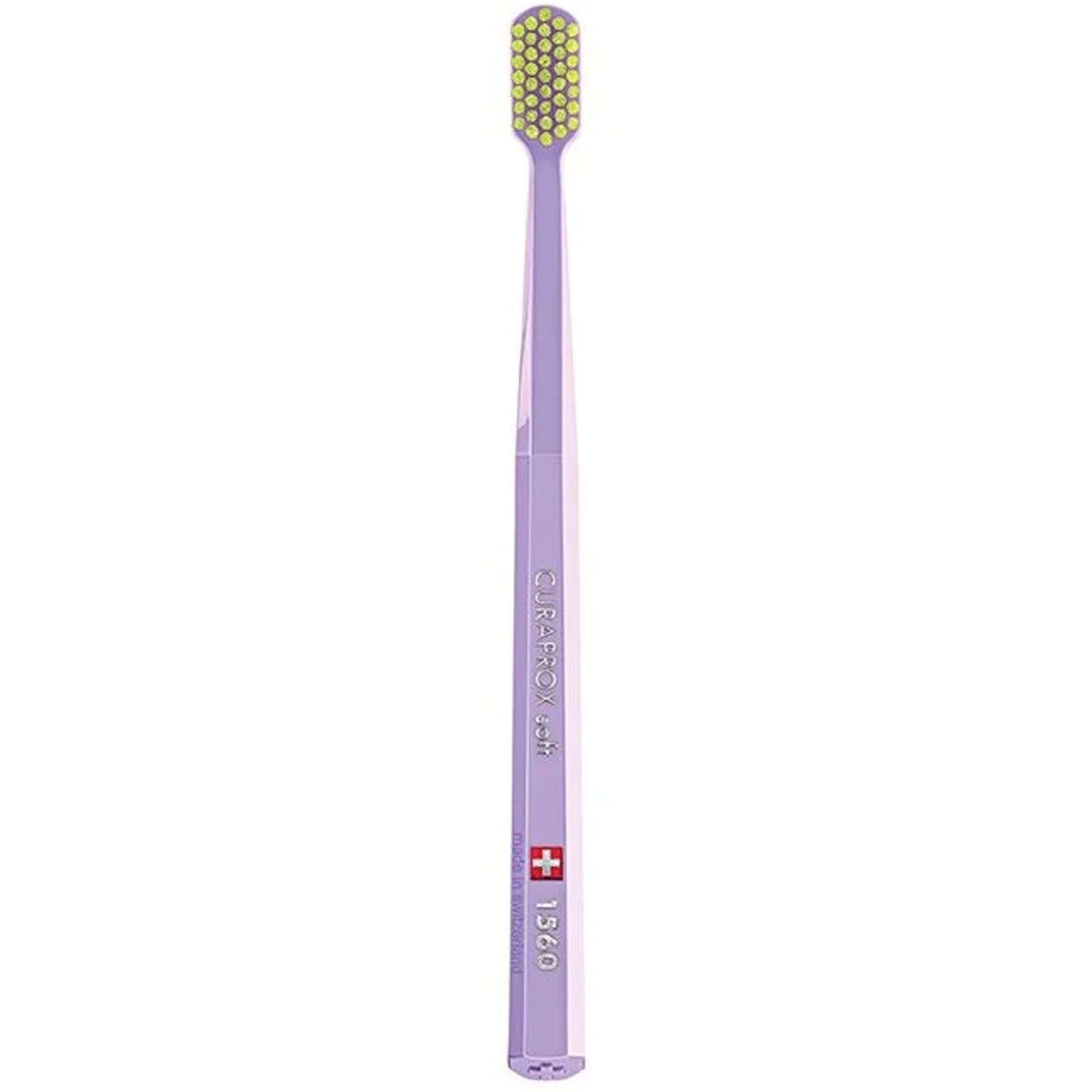Curaprox CS 1560 Soft Toothbrush Λιλά - Λαχανί Χειροκίνητη Οδοντόβουρτσα με Μαλακές Ίνες για Βαθύ Καθαρισμό 1 Τεμάχιο