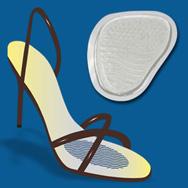 Johns Happy Feet Μετατάρσιου Silicone One Size Διάφανο Στήριγμα Μεταταρσίου Για Ψηλοτάκουνα Παπούτσια 17247