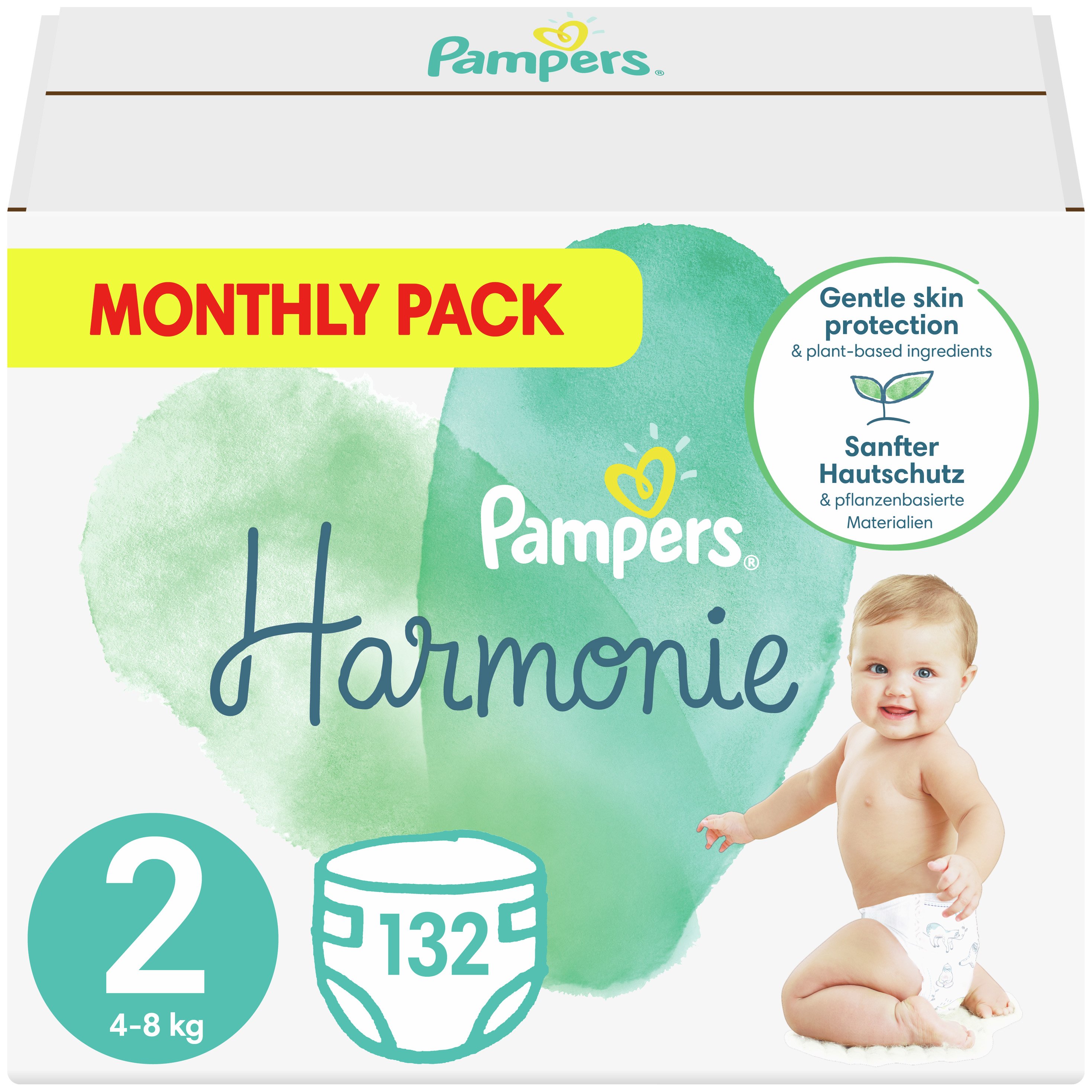 Pampers Harmonie Monthly Pack No2 (4-8kg) 132 πάνες 42523