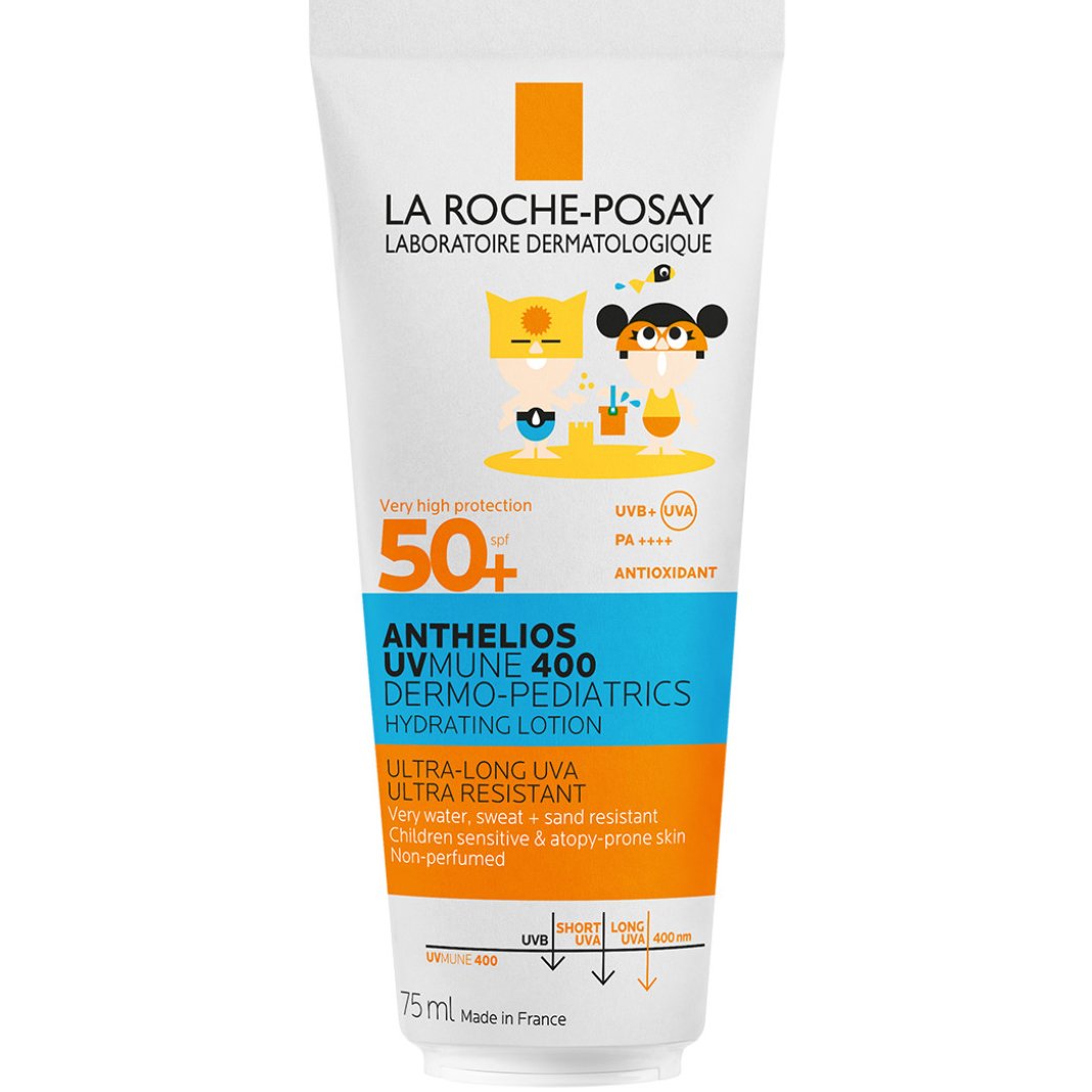 La Roche-Posay La Roche-Posay Anthelios UV Mune 400 Dermo-Pediatrics Hydrating Lotion Spf50+ Travel Size Ενυδατικό Αντηλιακό Γαλάκτωμα για Παιδιά Πολύ Υψηλής Προστασίας Κατάλληλο & για Δέρματα με Τάση Ατοπίας 75ml