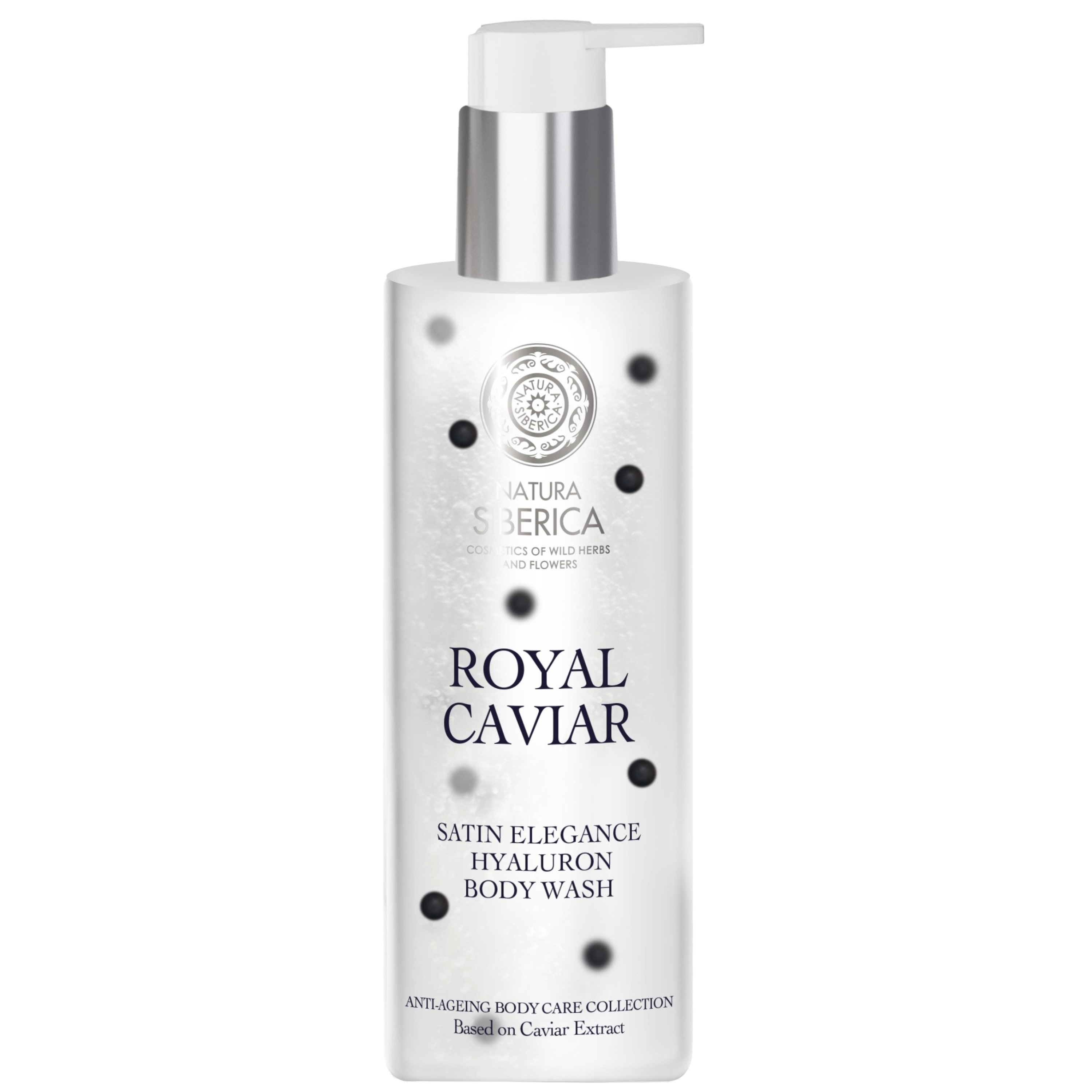 Natura Siberica Royal Caviar Satin Elegance Hyaluron Body Wash Αφρόλουτρο με Υαλουρονικό Οξύ για Αντιγήρανση & Βαθιά Ενυδάτωση 400ml