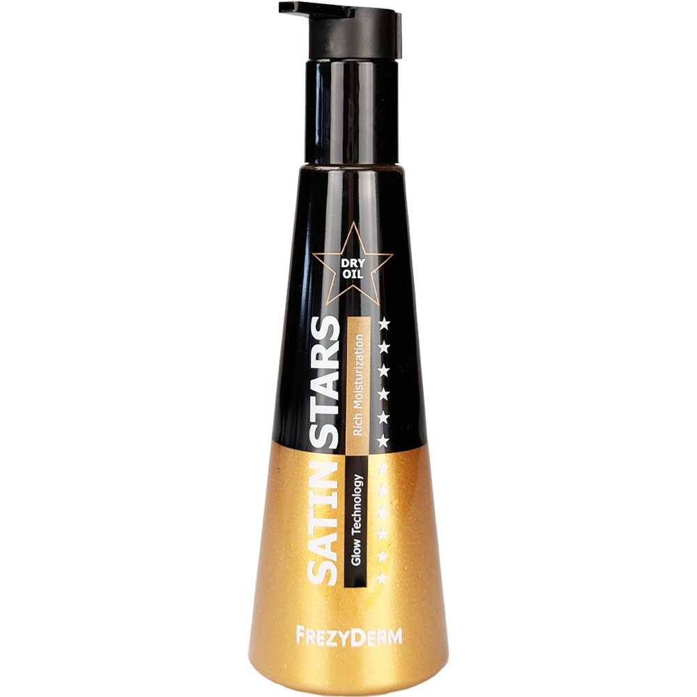 Frezyderm Satin Stars Golden Bronze Sparkling Glow Dry Oil Ξηρό Λάδι Σώματος Εντατικής Ενυδάτωσης & Λάμψης με Χρυσαφένιο Χρώμα & Glitter 250ml