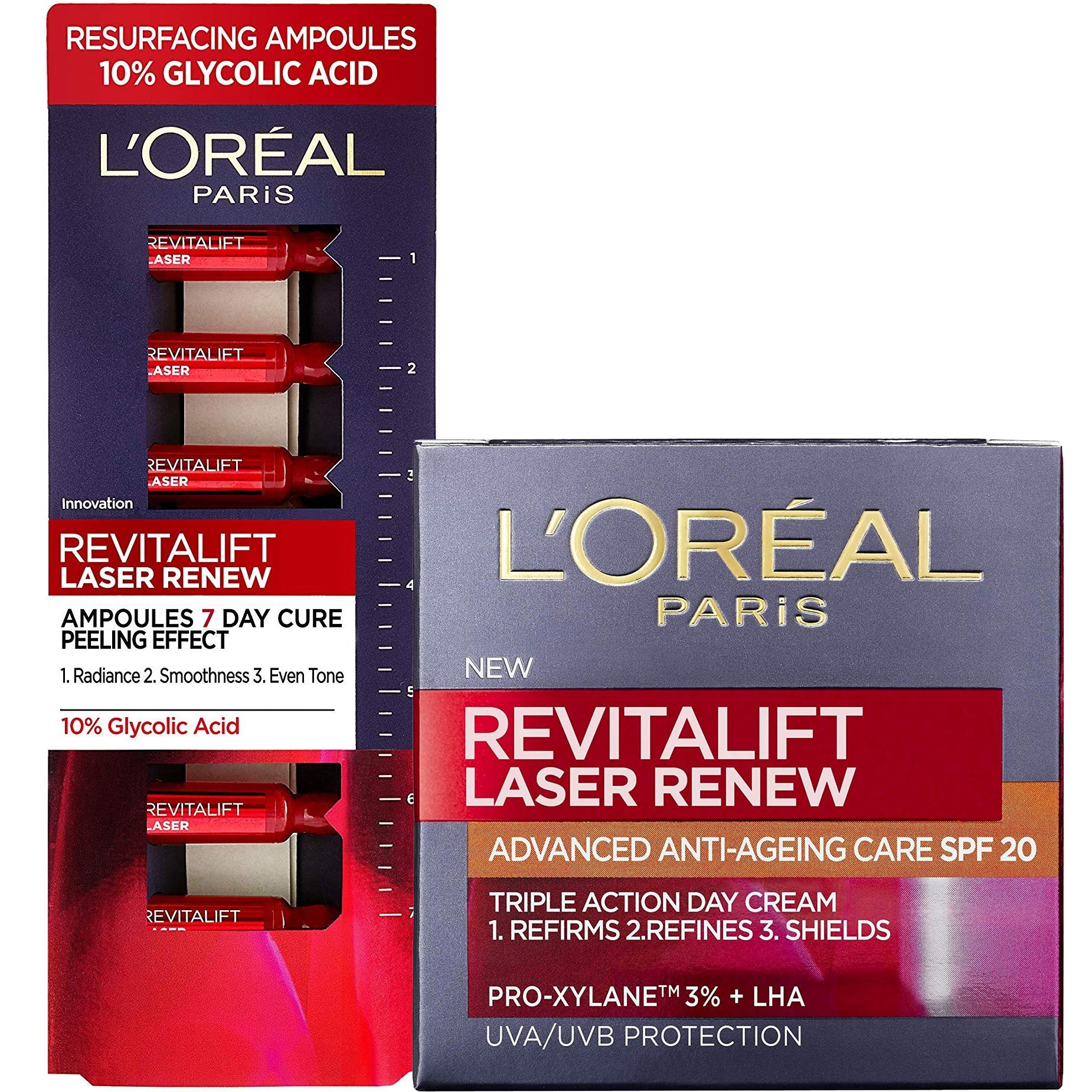 L’oreal Paris Πακέτο Προσφοράς Revitalift Laser Renew Ampoules 7x1ml & Revitalift Laser Renew Spf20, 50ml