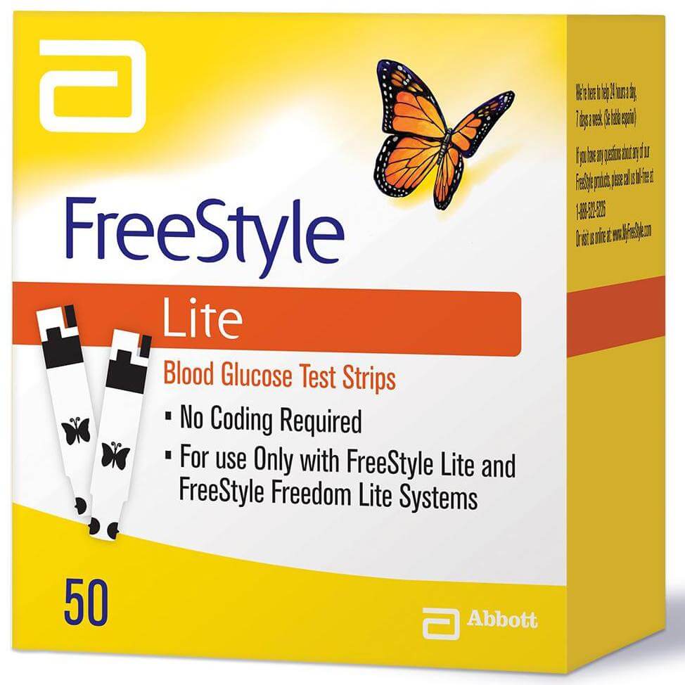 Abbot FreeStyle Lite Ταινίες Μέτρησης Σακχάρου / Γλυκόζης Αίματος 50 Strips