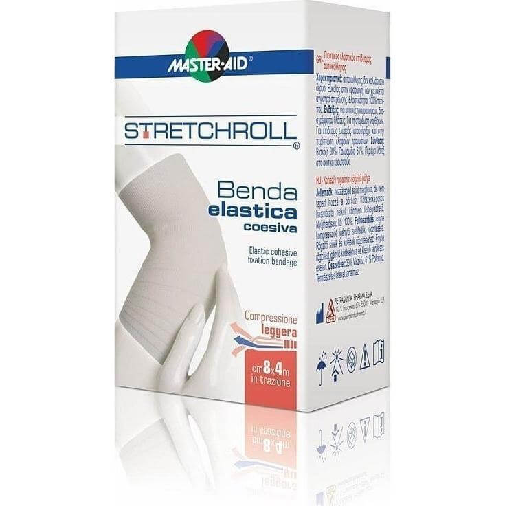 Master Aid Stretchroll Πιεστικός Ελαστικός Επίδεσμος Αυτοκόλλητος – 4m x 6cm