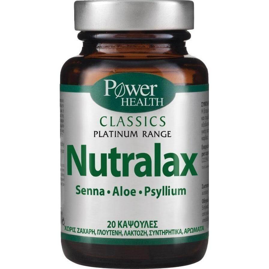 Power Health Platinum Range Nutralax Φυσική Λύση στη Δυσκοιλιότητα 20caps