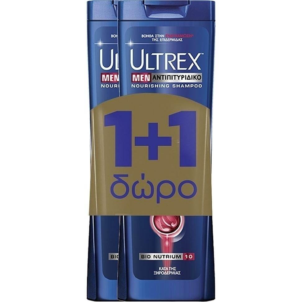 Ultrex Dry Scalp Care Men Ανδρικό Σαμπουάν & Conditioner Κατά Της Ξηροδερμίας 400ml 1+1 Δώρο