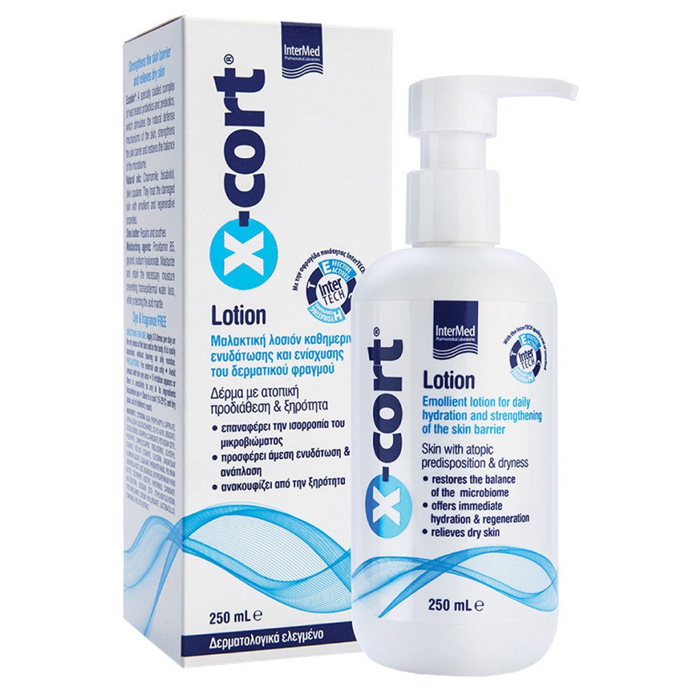 Intermed X-Cort Lotion Skin with Atopic Predisposition & Dryness Μαλακτική Λοσιόν Ενυδάτωσης & Ενίσχυσης του Δερματικού Φραγμού 250ml