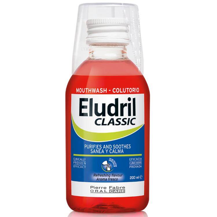 Eludril Classic Υγρό Διάλυμα για Στοματικές Πλύσεις, Εξυγιαντικό, Καταπραϋντικό – 200ml