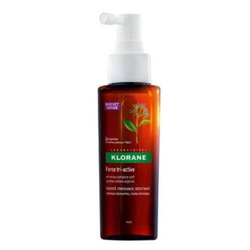 Klorane Quinine Force Trri-active Συμπλεγμα Φυτικών Δραστικών Συστατικών Για Πλούσια Πυκνά Δυνατά Μαλλιά Σπρει 100ml