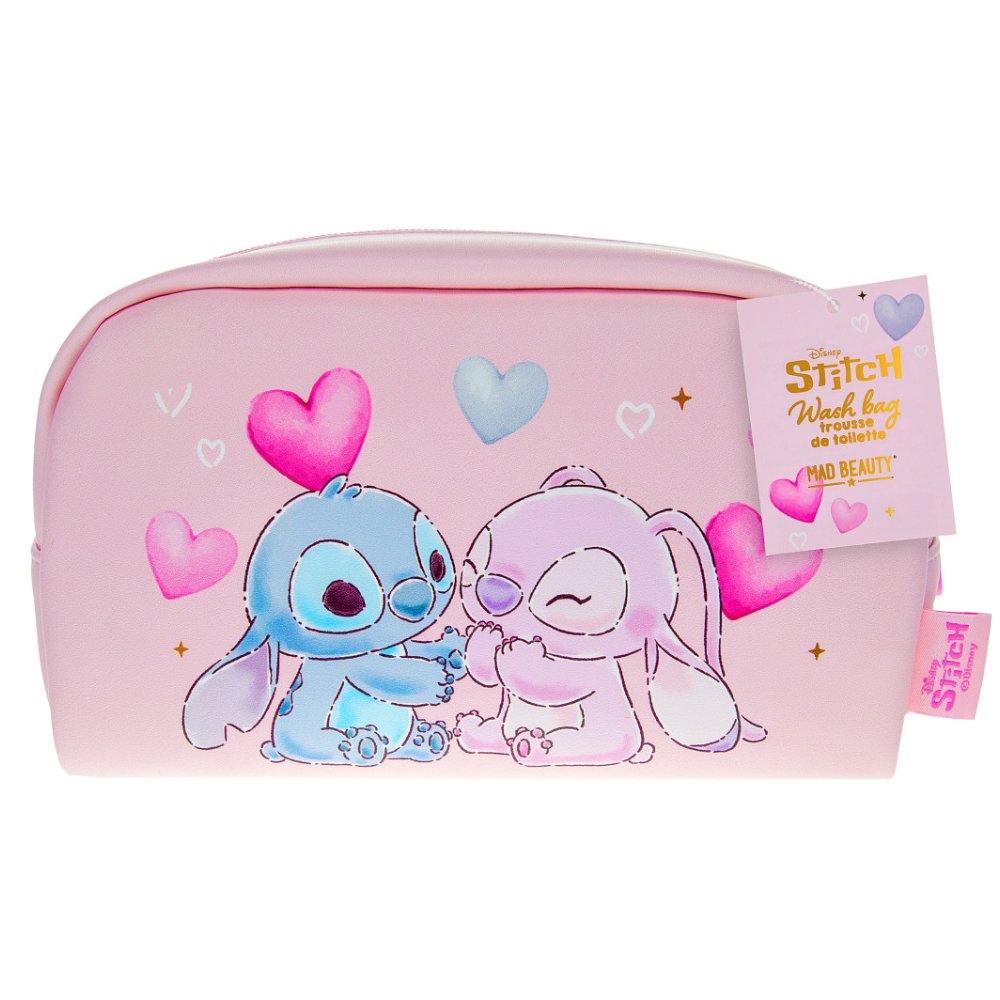Mad Beauty I Heart Stitch Wash Bag Τσάντα Καλλυντικών Εμπνευσμένη από τον Stitch & την Angel 1 Τεμάχιο