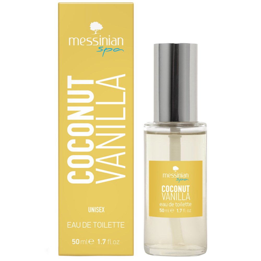 Messinian Spa Coconut Vanilla Eau De Toilette Γυναικείο & Ανδρικό Άρωμα με Εξωτική Φρεσκάδα & με Νότες Καρύδας που Αποπνέει Καλοκαιρινή Ανεμελιά & Αίσθηση Απόδρασης 50ml