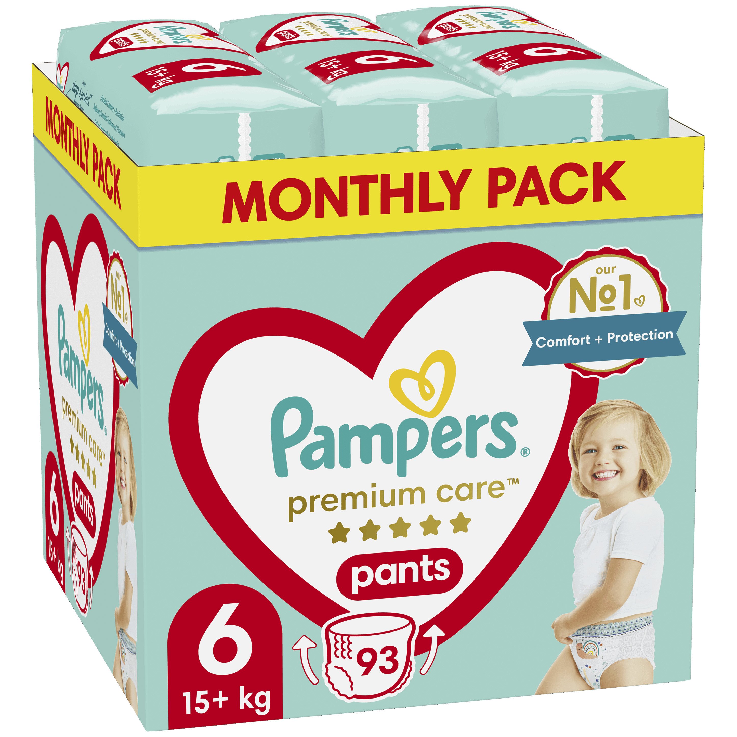 Pampers Premium Care Pants Monthly Pack No6 (15+kg) 93 πάνες 46700