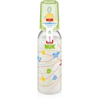 Nuk Classic Γυάλινο μπιμπερό Θηλή σιλικόνης μεγέθους 1 230ml – άσπρο