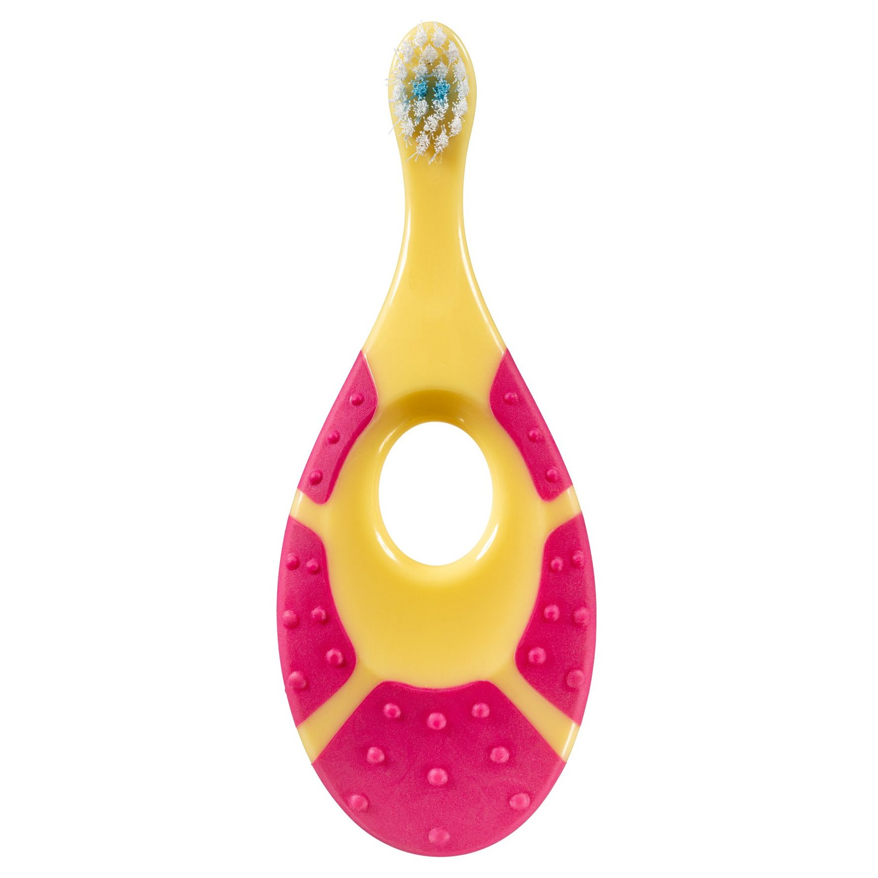 Jordan Step By Step Extra Soft 0-2 Years 1 Τεμάχιο Βρεφική Μαλακή Οδοντόβουρτσα Κατάλληλη από 0 Έως 2 Ετών Κωδ 310013 – Κίτρινο / Φούξια