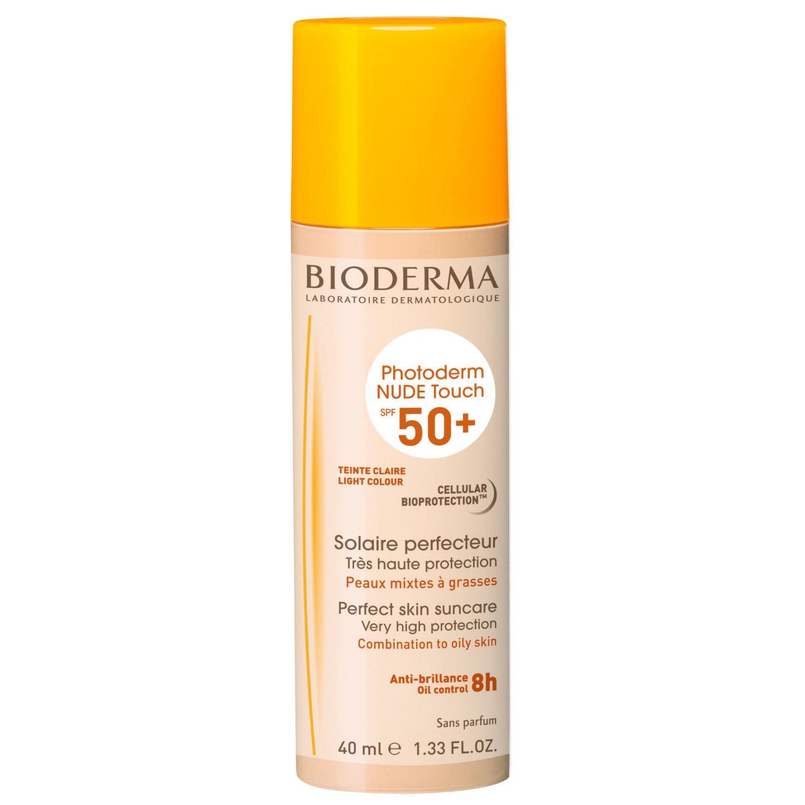 Bioderma Photoderm Nude Touch Light Color Spf50+ Ανάλαφρη Υφή με Πολύ Υψηλή Αντηλιακή Προστασία για ματ Ομοιόμορφη Κάλυψη 40ml