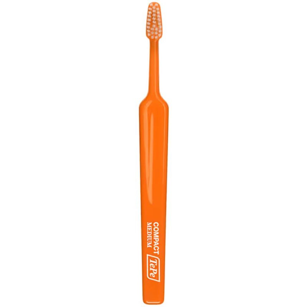 TePe Select Compact Medium Toothbrush Μέτρια Οδοντόβουρτσα με Μικρή Κωνική Κεφαλή για Αποτελεσματικό Καθαρισμό 1 Τεμάχιο - Πορτοκαλί