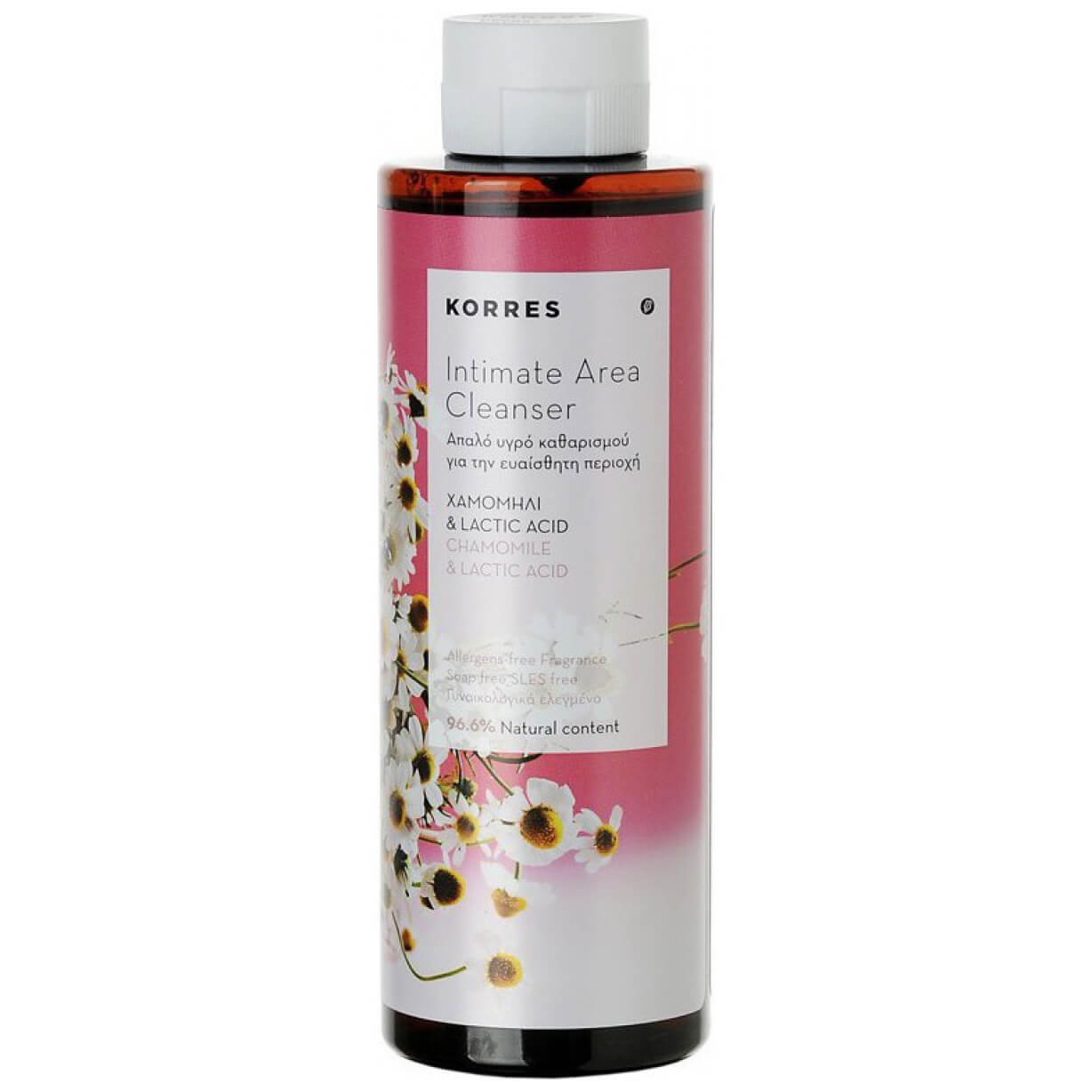 Korres Intimate Area Cleanser Απαλό Υγρό Καθαρισμού για την Ευαίσθητη Περιοχή 250ml