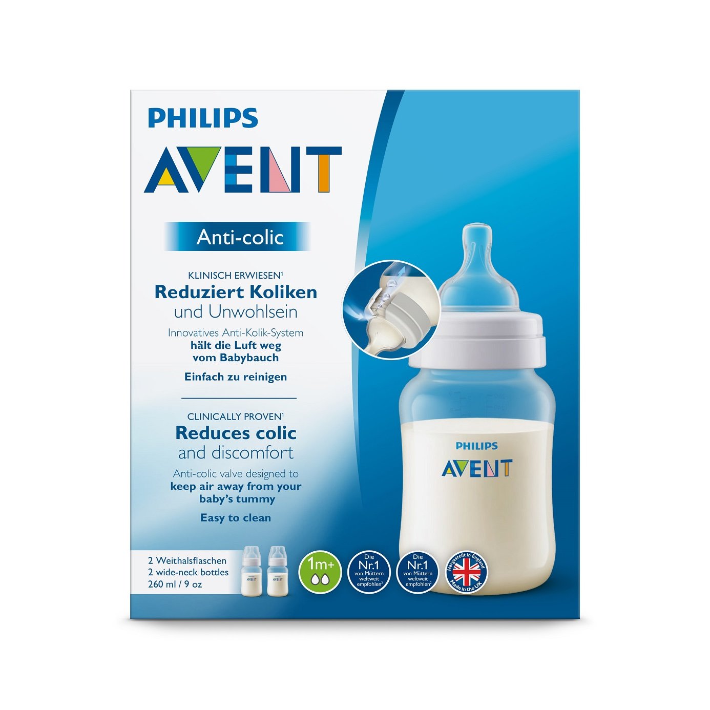 Avent Anti-Colic Μπιμπερό Πολυπροπυλενίου Κατά των Κολικών Χωρίς BPA 260ml 2τμχ SCF813/27