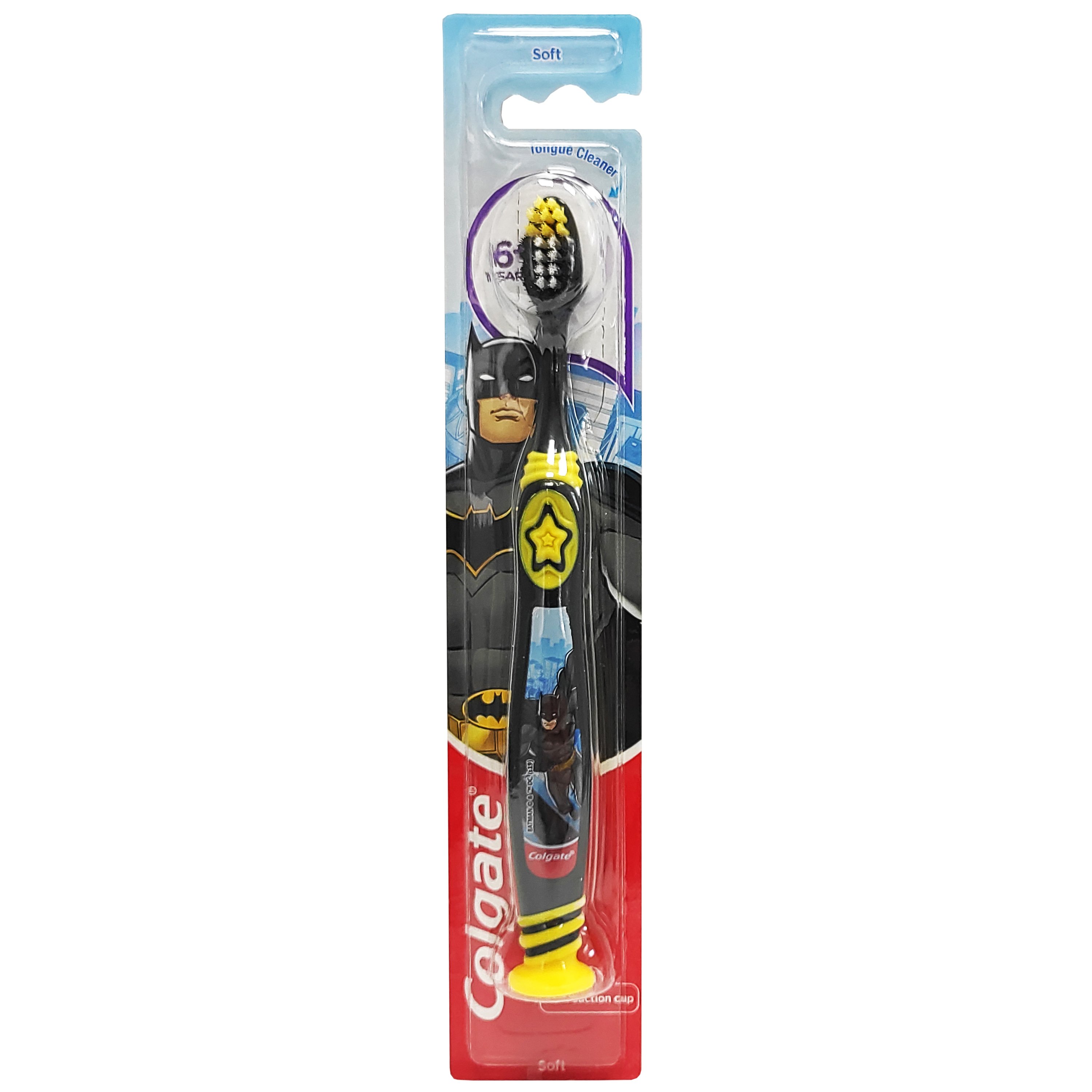 Colgate Colgate Batman Soft Toothbrush 6+ Years Οδοντόβουρτσα Μαλακή Σχεδιασμένη για τις Ανάγκες των Παιδιών 6 Χρονών & Άνω  1 Τεμάχιο - Μαύρο